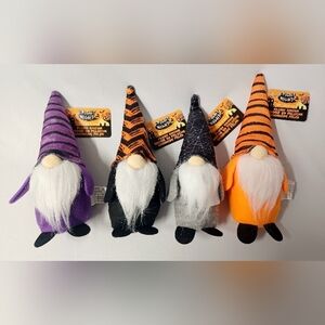 Halloween Gnomes Set Of 4 NWT 10"" Tall